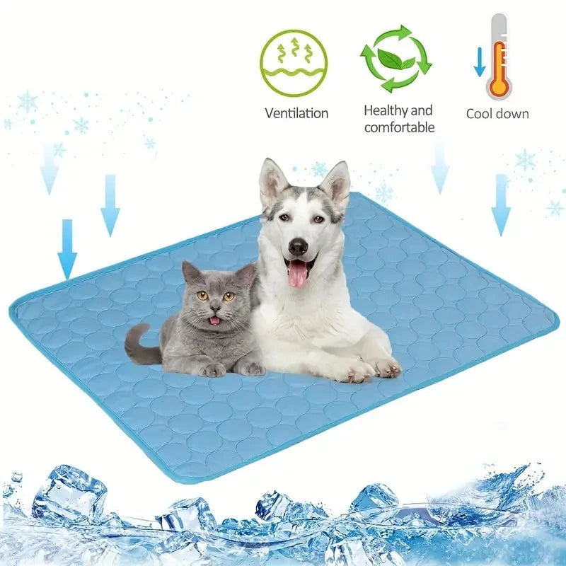 Cooling Pet Mat - Summer Ice Pad For Dogs & Cats (Multiple Size)