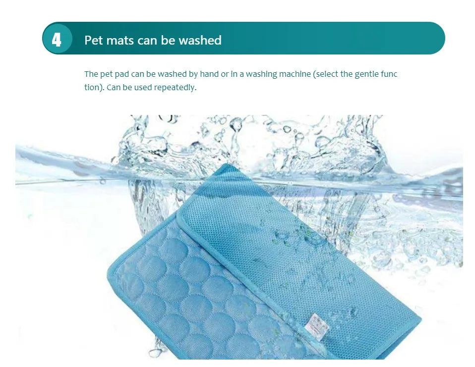 Cooling Pet Mat - Summer Ice Pad For Dogs & Cats (Multiple Size)