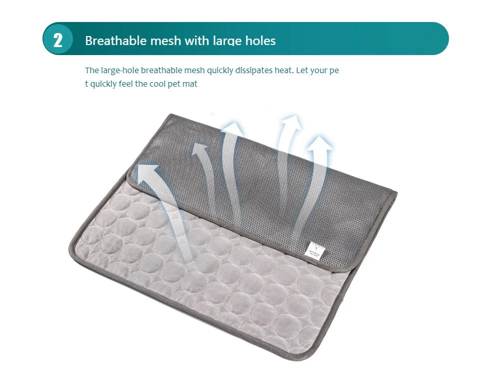 Cooling Pet Mat - Summer Ice Pad For Dogs & Cats (Multiple Size)