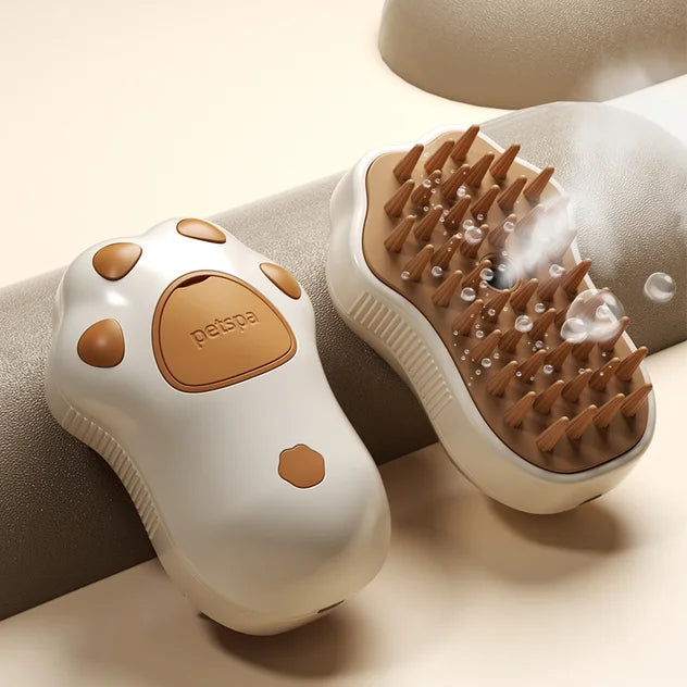 3-in-1 Pet Grooming Brush – Steam Spray, Hair Removal & Massage for Cats & Dogs (USB Rechargeable)