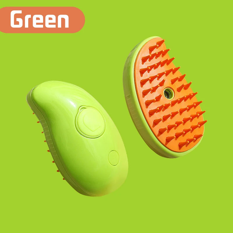 3-in-1 Pet Grooming Brush – Steam Spray, Hair Removal & Massage for Cats & Dogs (USB Rechargeable)