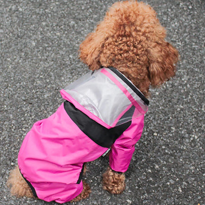 Reflective Waterproof Dog Raincoat Jumpsuit – Full-Body Pet Coat for Rain & Snow (XS–4XL)