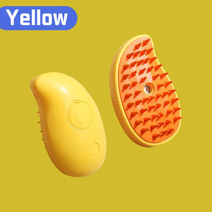 3-in-1 Pet Grooming Brush – Steam Spray, Hair Removal & Massage for Cats & Dogs (USB Rechargeable)