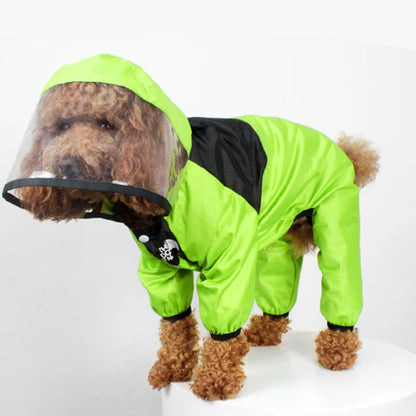 Reflective Waterproof Dog Raincoat Jumpsuit – Full-Body Pet Coat for Rain & Snow (XS–4XL)