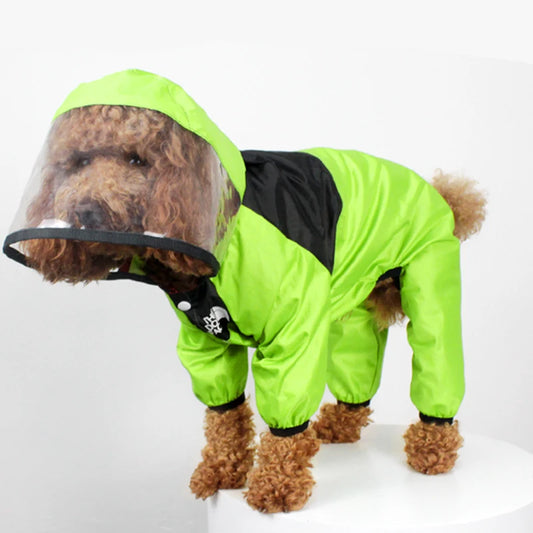 Reflective Waterproof Dog Raincoat Jumpsuit – Full-Body Pet Coat for Rain & Snow (XS–4XL)