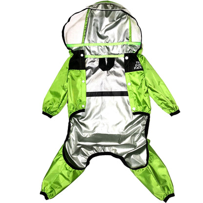 Reflective Waterproof Dog Raincoat Jumpsuit – Full-Body Pet Coat for Rain & Snow (XS–4XL)