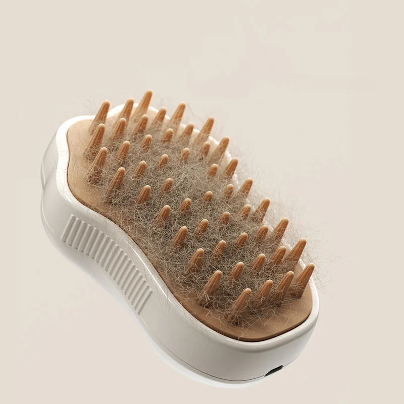 3-in-1 Pet Grooming Brush – Steam Spray, Hair Removal & Massage for Cats & Dogs (USB Rechargeable)