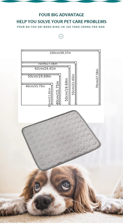 Cooling Pet Mat - Summer Ice Pad For Dogs & Cats (Multiple Size)