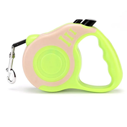 3M/5M Retractable Dog Leash With One - Touch Lock - Durable Automatic Pet Leash for Small & Medium Dogs and Cats (Multiple Colors)